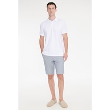 Ac&co Erkek Lacı Slim Fit Dar Kesim Yan Cepli Gofre Desenli Esnek Şort