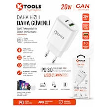 20w Gan Hızlı Şarj Adaptörü Usb-c Pd 3.0 + Usb-a Pps Çift Port Duvar Şarj Cihazı