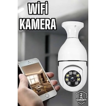 Ampul Görünümlü Güvenlik Kamerası Duylu Wifi Kamerası Dönebilen Çok Renkli