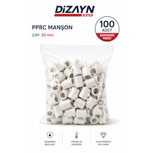 Dizayn Pprc Manşon 20 Mm 100 Adet Pn25 Temiz Su Tesisat Ek Parçası
