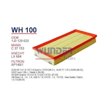 WUNDER WH100 HAVA FİLTRESİ - VOLKSWAGEN GOLF IV - BORA