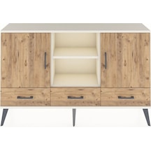 Arges Konsol 6 Raflı 3 Çekmeceli 3 Kapaklı 132x30x83 Aytaşı-çam/çam Çam/çam