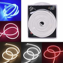 12 Volt 6x12 MM Beyaz Esnek Neon Led (5 Metre)