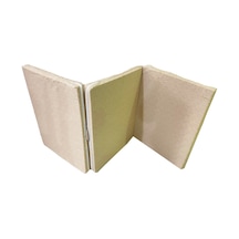 Viphomeconcept Katlanır Yer Yatağı Sünger Yatak Cappuccino Kırçıllı 80X180 Cm