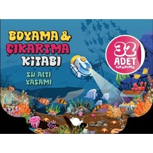 Su Altı Yaşamı - Boyama ve Çıkartma Kitabı - 32 Adet Çıkartma- Çikolata Yayınevi