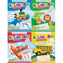 Kelime Avı - Bulmaca Kitabım - 4'lü Seri - Qhdh-876497