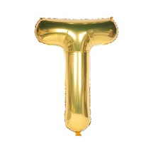 Folyo Balon T Harfi Helyum Balon 100 Cm Gold Renk - A Harf Balon - Harf Folyo Balon Altın Gold Harf Çok Renkli