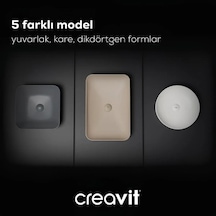 Beyaz Deliksiz Dikdörtgen Lavabo 60 Cm Modern Tasarım 508 Yeşil