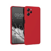 Matte Silicone Xiaomi Redmi 12 İçin Kılıf Kırmızı Redmi 12 İle Uyumlu Kılıf - Kırmızı