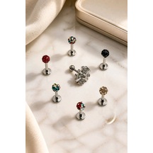 Monalisa Home Çelik 7 Adet Tragus Pirsıng Beyaz