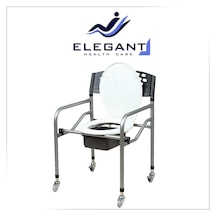 Elegant Katlanabilir Tuvalet Sandalye Gri Renk