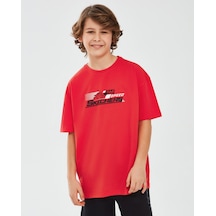 Skechers Graphic Tee B Short Sleeve Büyük Erkek Çocuk Kırmızı Tshirt Sk241020-600