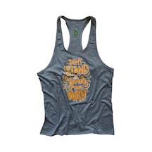Bluu Fitness Gym Tank Top Sporcu Atleti Dontstand Gri