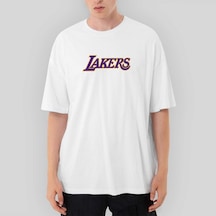 Los Angeles Lakers Oversize Siyah Tişört Siyah