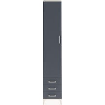Hyperion Dolap 5 Raflı 3 Çekmeceli Tek Kapaklı 44x44x243 Aytaşı-antrasit Aytası