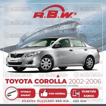 Toyota Corolla Uyumlu Sedan Muz Silecek Takımı (2002-2006) RBW