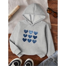 Uyguntarz Unisex Jean Kalp Desenli Baskılı Oversize Genel Gri