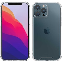 Apple Uyumlu iPhone 13 Pro Şeffaf Kılıf Köşelerde Darbelere Karşı Ultra Kalınlık Antishock