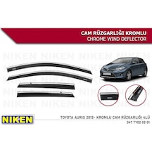 Niken Toyota Uyumlu Auris 2013-Sonrası Kromlu Cam Rüzgarlığı 4 Lü