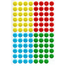 Sticker Kabartmalı A4 Boyutunda Stiker Defter, Planlayıcı Etiket, - Lim112 - Renkli Mini Gülenyüz