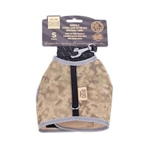 Havalı Dokuma Kedi Göğüs Ve Gezdirme Tasması Small Kamuflaj 1x20-30 Cm