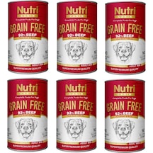 Nutri Canin Tahılsız Biftekli Köpek Konserve 6 x 400 G