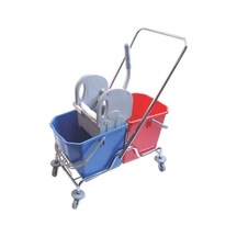 Karex Metal Taşıyıcılı Plastik Presli Temizlik Arabası