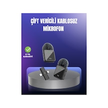 8753tknd Vlog Podcast Ve Röportajlar İçin Kablosuz Çift Yaka Mikrofon 893hmng Çok Renkli Çok Renkli