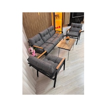 Balkon, Bahçe,teras,cafe - Salon - Metal Kanepe Koltuk Takımı - 3 1 1 Sehpa