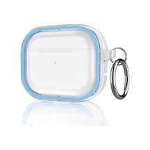 Movenchy Apple   Uyumlu  Airpods Pro 2 2.nesil Shiny Şeffaf Kılıf - Sierra Blue