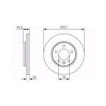 Vw Transporter V 2.0 Tdi 4Motion 2003-2015 Bosch Arka Fren Diski