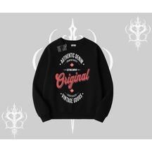Biskilet Sweatshirt Authentic Denim Original Siyah