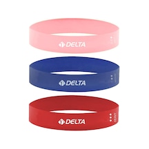 Delta Latex 3'lü Aerobik Pilates Direnç Egzersiz Bandı Squat Çalışma Lastiği (Uç Kısmı Kapalı)