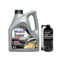 Mobil Super 2000 X1 10w40 Motor Yağı 4 L + 00120 Carpex Oto Lastik Tamir Kiti 300 Ml