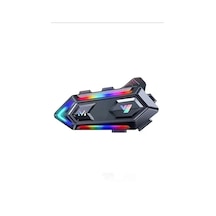 V20 Motor Kurye Kask Kulaklık Rgb Modlu Bluetooth Motosiklet Kulaklık 5.3 Bluetooth Intercom