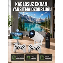 Mey İthalat Taşınabilir Çok Fonksiyonlu Projeksiyon - Oyun, Sunum, Netflix Ve Eğitim İçin Yeni Nesil