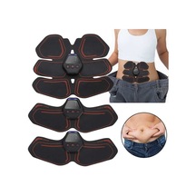 Kas Çalıştırıcı Ems Karın Taşınabilir Dijital Ekran Şarj Egzersiz Fitness Yaması Siyah