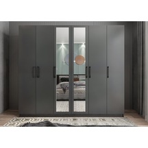 Diana 6 Kapaklı Dolap Gardırop Füme