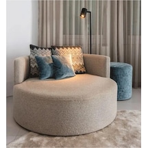 Miz Berjer & Puf & Armut & Tekli Koltuk & Dinlenme Koltuğu Açık Kahve