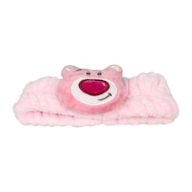 Lotso Bear Peluş Bandana Makyaj Spa Saç Bandı Açık Pembe Pembe