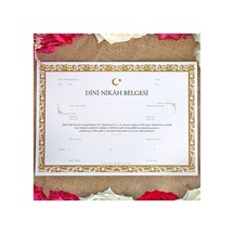 Nikah Hatıra Belgesi 30 21 Cm 1 Adet