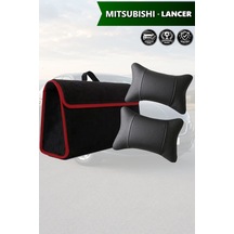 Mitsubishi Lancer Uyumlu Koltuk Yastığı Siyah Renk Bagaj Çantası Lüks Model