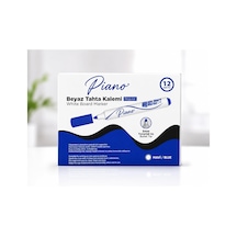 Dordoi Piano 12'li Beyaz Tahta Kalemi 3 Mm Yuvarlak Uç Mavi Renk 13cm Uzunluk Cok Renkli