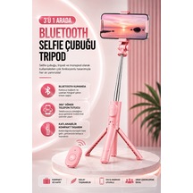 Concord 100 Cm Bluetooth Kumandalı Led Işıklı Selfie Çubuğu 3'ü 1 Arada Telefon Tripod Vlog Standı