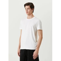 Wear Vexel Erkek Tişört Basic Bisiklet Yaka Regular Kısa Kol T-shirt - Beyaz Çok Renkli