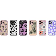 Apple Uyumlu iPhone 13 Pro Max Uyumlu Desenli Kamera Korumalı Parlak Zore Nora Kılıf-no1 NO1 -