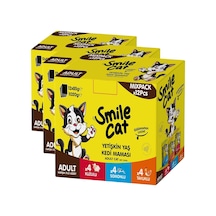 Smile Cat Pouch Mix 12 Adet X 85 Gr Kuzu/somon/tavuklu 3 Paketi
