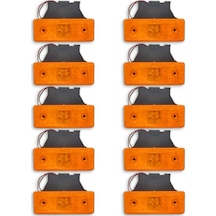 (10 ADET) SİDE MARKER LED LAMBA SARI 12V-24V