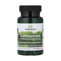 Takviye Swanson Vitamins, Sulforaphane From Broccoli Sprout Extract, 400 Mcg, 60 Vegan Caps