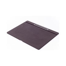 Turgut Office Deri Kapaklı Masa Sümeni Kahve Krom Detaylı 50 x 35 CM